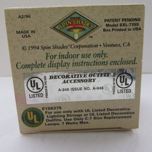 Spin Shades Revolving Spin Lamp Shade Christmas Musical Instruments 1994 Vtg - Picture 5 of 12